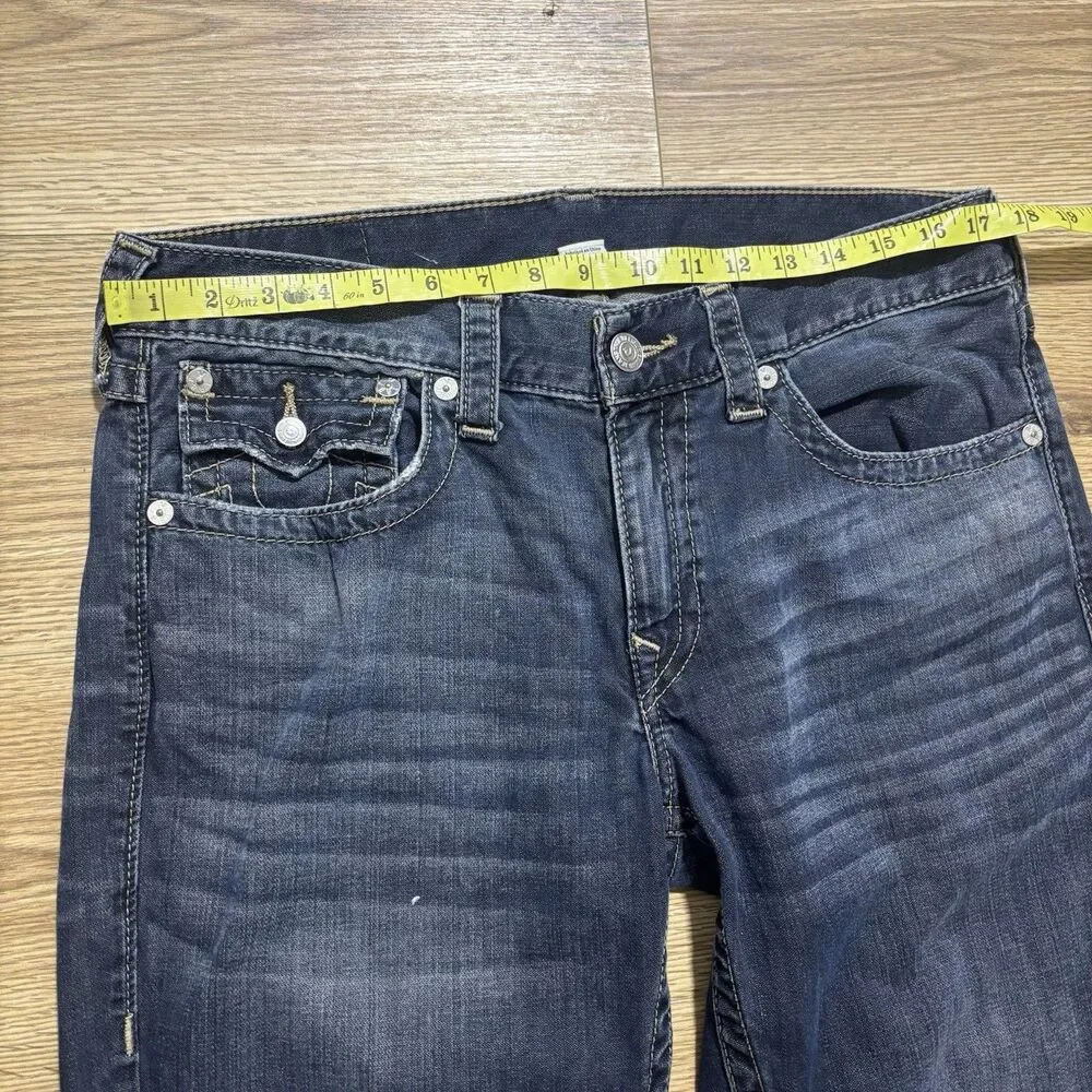 True Religion Straight Leg With Flap Jeans Mens 34x34 Lot Of 2 Denim USA Hip Hop